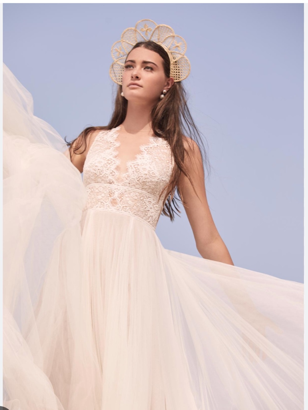 Willowby by Watters | Delena Bohemian Wedding Gown Dress Lace Ivory Size 14